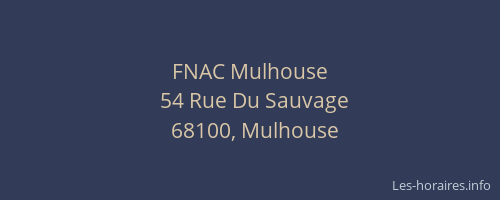 FNAC Mulhouse