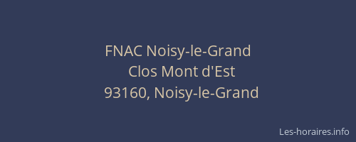 FNAC Noisy-le-Grand