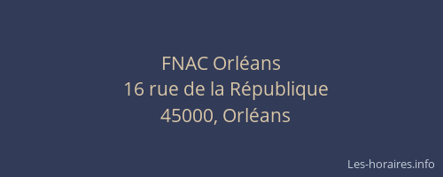 FNAC Orléans