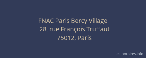 FNAC Paris Bercy Village