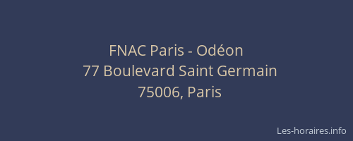 FNAC Paris - Odéon