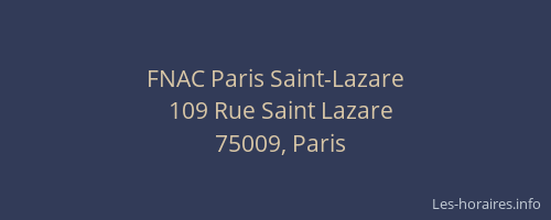FNAC Paris Saint-Lazare