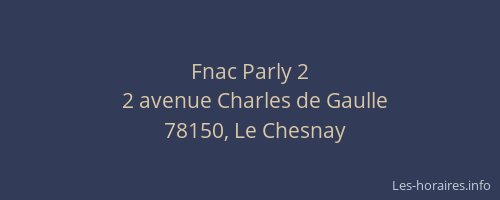 Fnac Parly 2