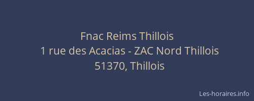 Fnac Reims Thillois