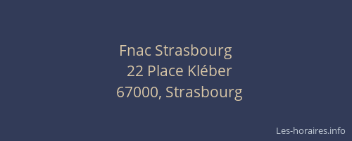 Fnac Strasbourg