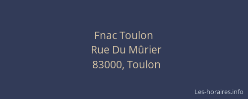 Fnac Toulon