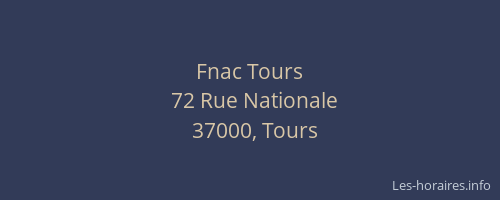 Fnac Tours