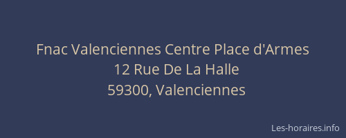 Fnac Valenciennes Centre Place d'Armes
