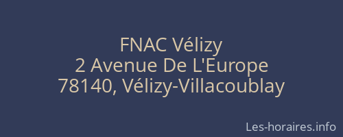 FNAC Vélizy