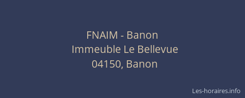 FNAIM - Banon