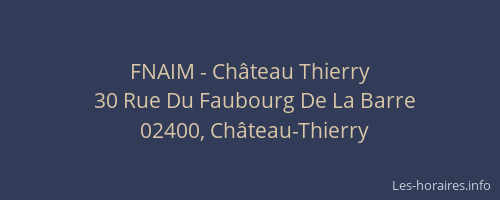 FNAIM - Château Thierry