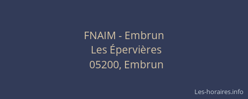 FNAIM - Embrun