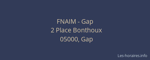 FNAIM - Gap