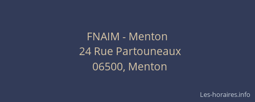 FNAIM - Menton