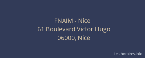 FNAIM - Nice