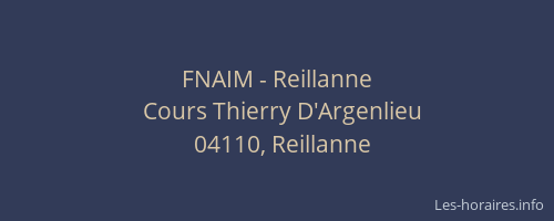 FNAIM - Reillanne