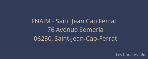 FNAIM - Saint Jean Cap Ferrat