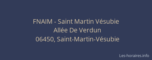 FNAIM - Saint Martin Vésubie