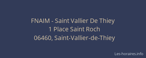 FNAIM - Saint Vallier De Thiey