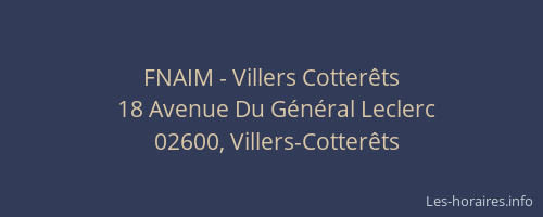 FNAIM - Villers Cotterêts