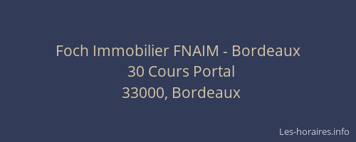 Foch Immobilier FNAIM - Bordeaux