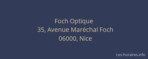 Foch Optique