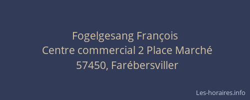 Fogelgesang Fran&ccedil;ois