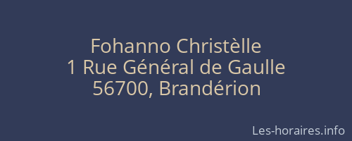Fohanno Christèlle