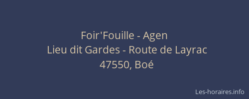 Foir'Fouille - Agen