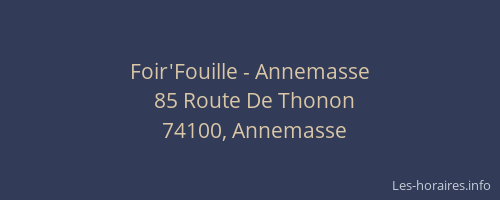 Foir'Fouille - Annemasse