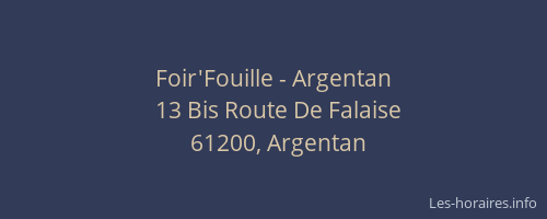 Foir'Fouille - Argentan