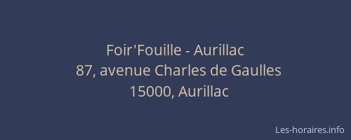 Foir'Fouille - Aurillac