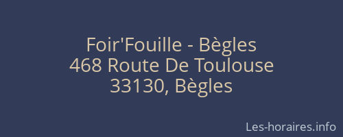 Foir'Fouille - Bègles