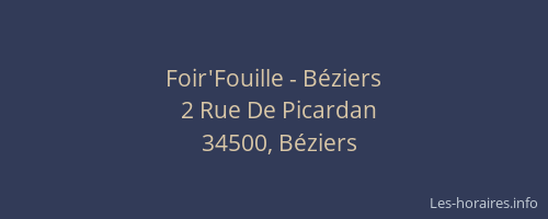 Foir'Fouille - Béziers