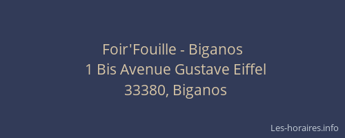 Foir'Fouille - Biganos