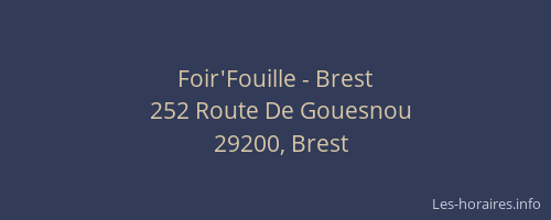 Foir'Fouille - Brest