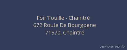 Foir'Fouille - Chaintr&eacute;