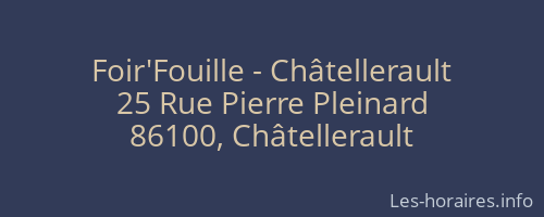 Foir'Fouille - Châtellerault