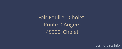Foir'Fouille - Cholet