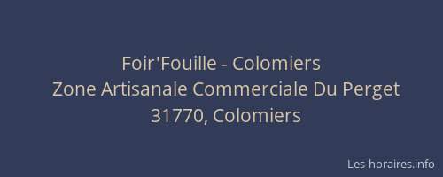 Foir'Fouille - Colomiers