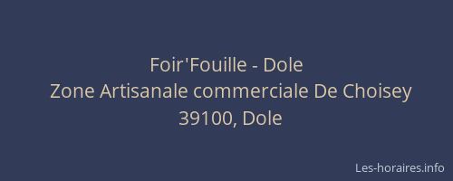 Foir'Fouille - Dole