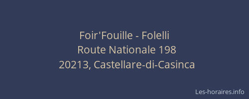 Foir'Fouille - Folelli