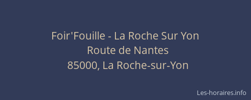Foir'Fouille - La Roche Sur Yon