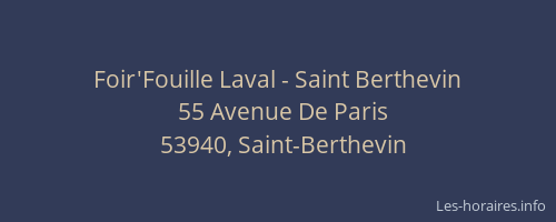 Foir'Fouille Laval - Saint Berthevin