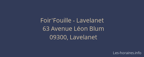 Foir'Fouille - Lavelanet
