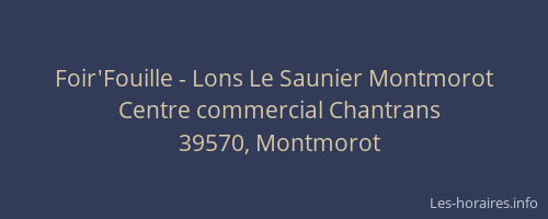 Foir'Fouille - Lons Le Saunier Montmorot