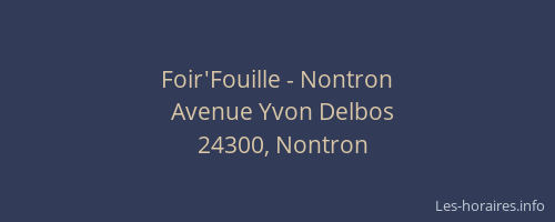 Foir'Fouille - Nontron