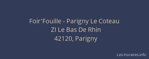 Foir'Fouille - Parigny Le Coteau
