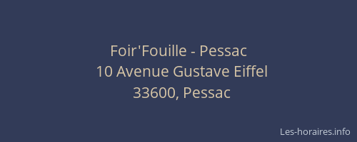 Foir'Fouille - Pessac