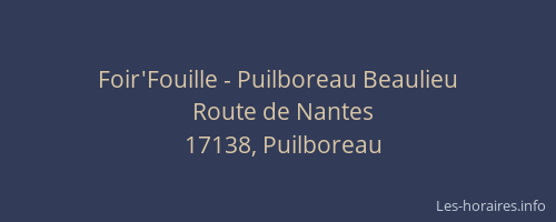 Foir'Fouille - Puilboreau Beaulieu